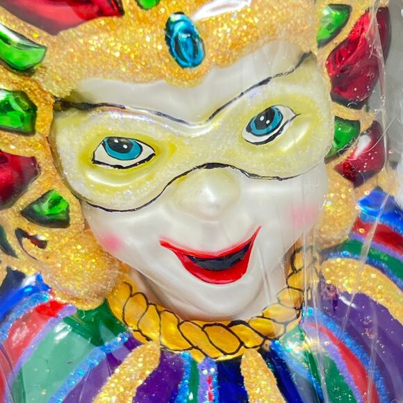 Christopher Radko Merry Masquerade Ornament Harlequin NOLA Festive NIB Retired - Picture 4 of 10